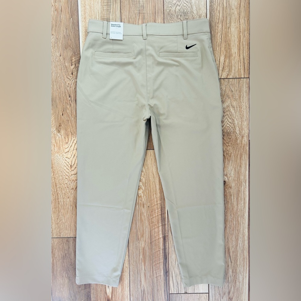 Nike Dri-Fit Flat Front Victory Standard Pants Tan Men s 34x27.5 New With Tags